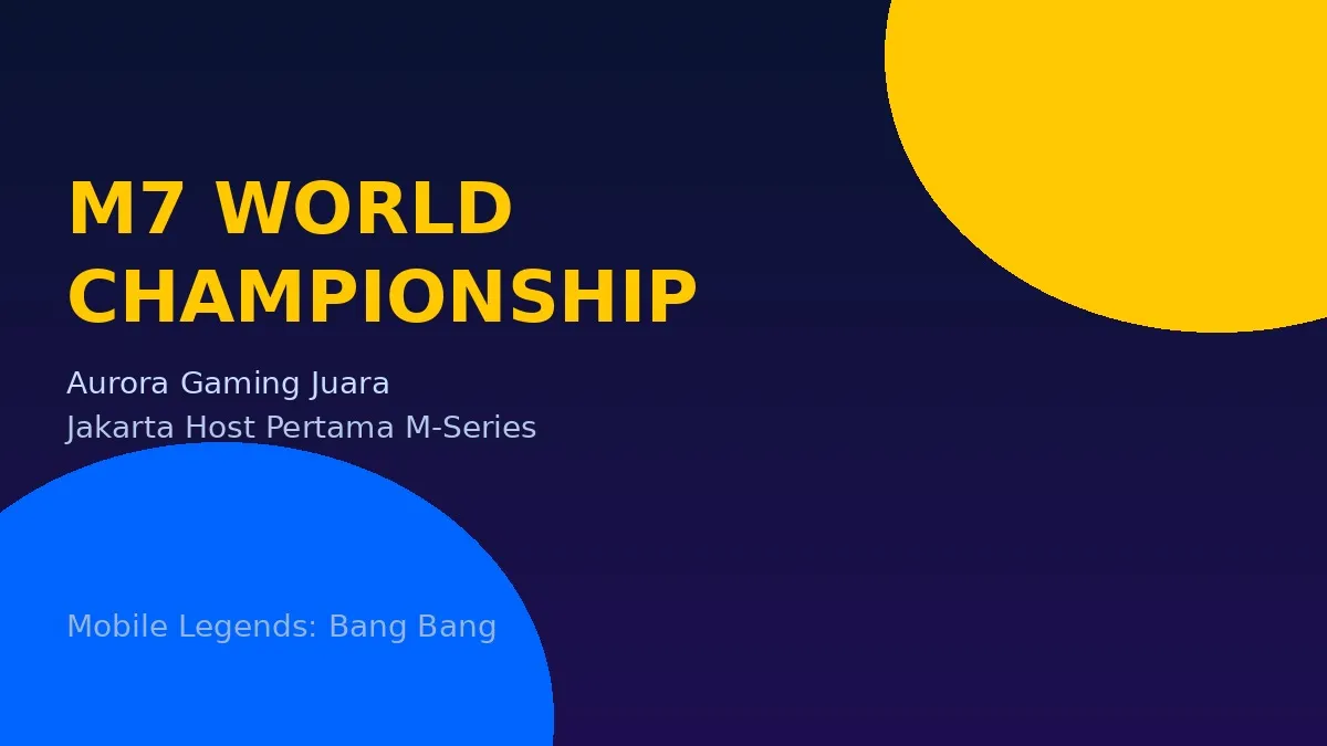 M7 World Championship Jakarta — Aurora Gaming Juara, Indonesia Cetak Sejarah