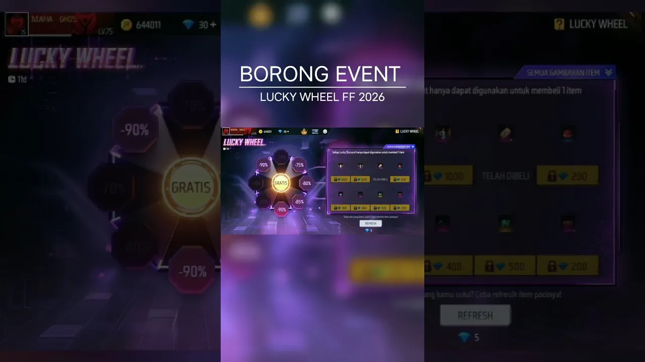 Lucky Wheel Free Fire Juli 2026: Diskon Hingga 90%, Jangan Sampai Kehabisan!