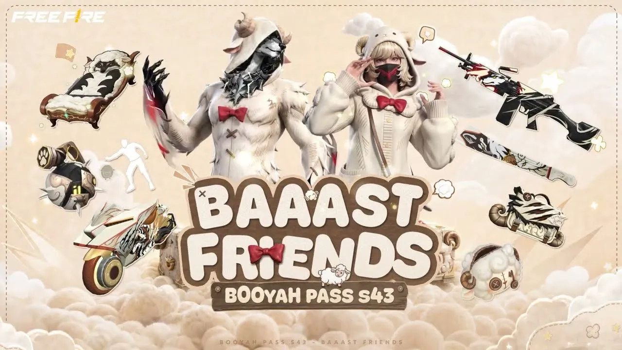 Booyah Pass S43 Baaast Friends: Bundel Serigala dan Domba yang Bikin Free Fire Juli Makin Seru