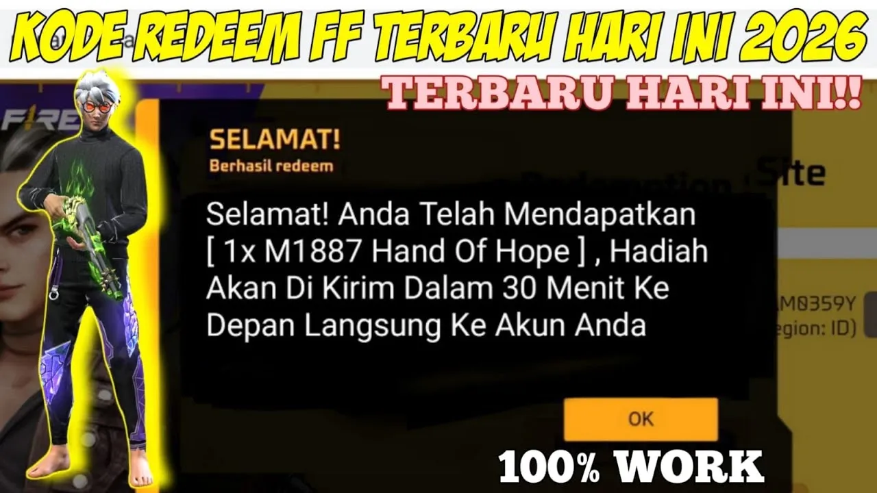 Kode Redeem Free Fire 19 Juli 2026: Klaim Skin M1887 Golden Glare dan Hadiah EWC 2026
